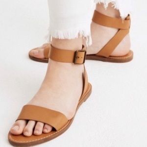 Leather Madewell boardwalk sandals size 10